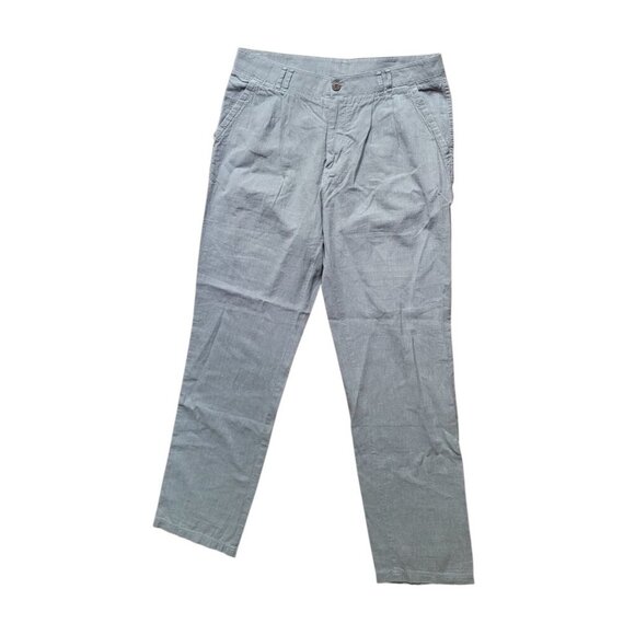 Patagonia Island Hemp Organic Cotton Pants Pleated Chambray Size 10 Lagenlook - Picture 1 of 8